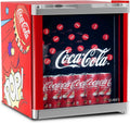 °CUBES Original Coca-Cola PopArt Mini Kühlschrank Rot (48L) - Getränkekühlschrank mit Glastür, leise & energieeffizient - Perfekt für Büro, Partys & Gaming - Cooler Flaschenkühlschrank - Für Getränke