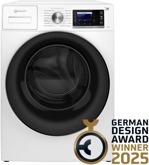 Bauknecht Waschmaschine 8kg, Stiftung Warentest GUT (2,4)*, Supreme Silence, EEK A-20%, 1400 U/min, ZEN-Motor, Besonders leise, Dampftechnologie, B6R 88 SILENCE DE, Weiß