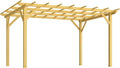 Outsunny Pergola Garten im Freien 3 x 4 m versenkbare Schiebepergola, Holzpergola, Gartenlaube für Kletterreben, Blumen, Rosen, Pergola für Terrasse, Patio, Naturholz