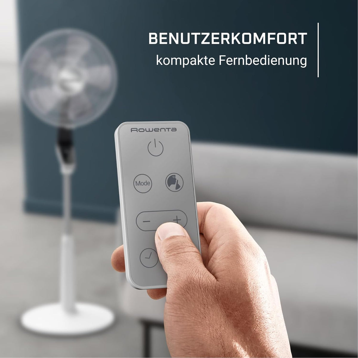 Rowenta Standventilator Turbo Silence Extreme, 14 Geschwindigkeitsstufen, 32 dB Silent Night Modus, Fernbedienung, Oszillation, höhenverstellbar, Luftzirkulation bis 8,2 m, weiß, VU5690F0