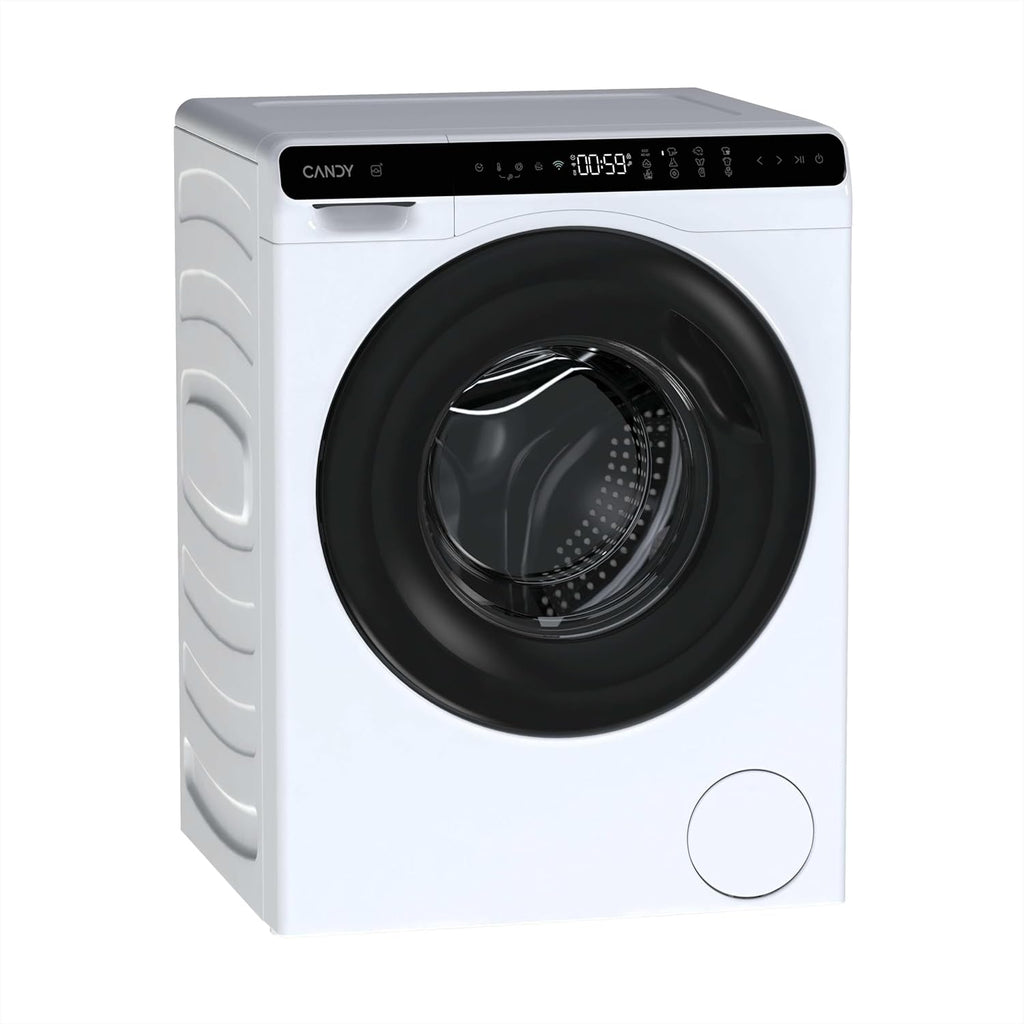 Candy ProWash 700 Mini CW50-BP12307U1-S Waschmaschine, 5 kg, 1200 U/min, digitales Display, WLAN-Konnektivität, 12 Zyklen, Inverter, 24-Stunden-Startzeitvorwahlen, Kindersicherung, KG-Detektor, 69 dB