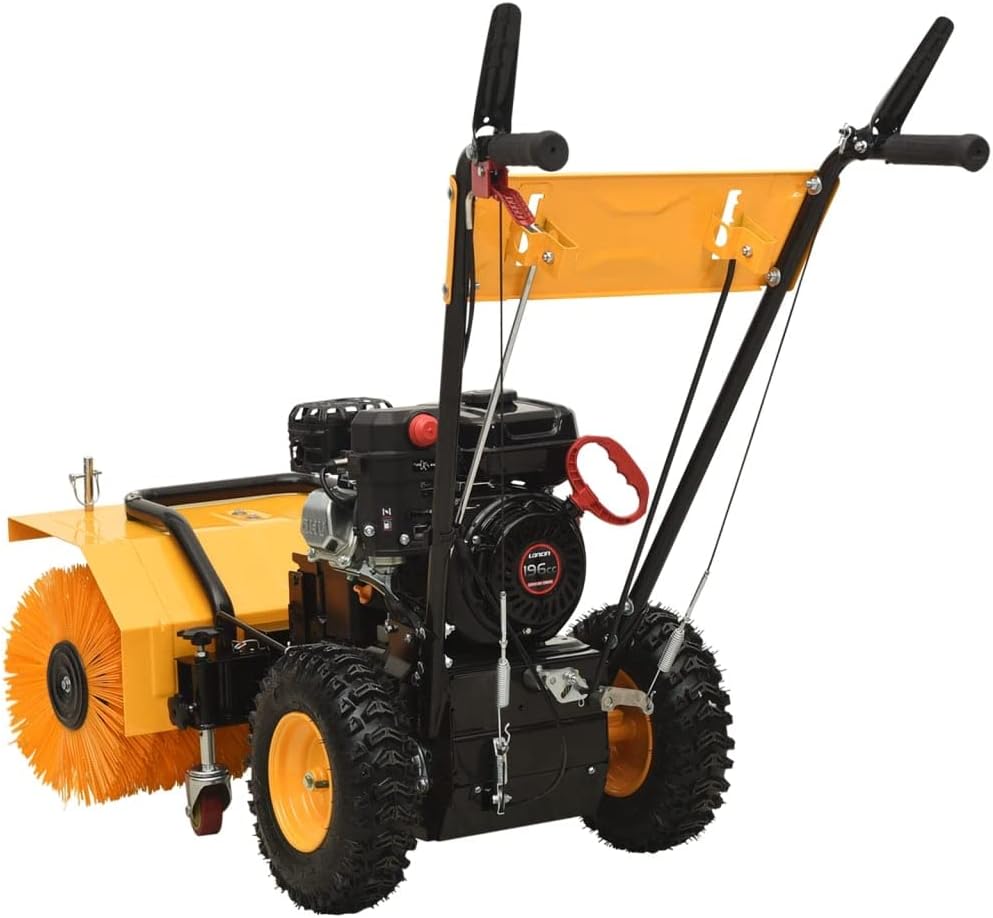 ACAGALA 4-in-1 Schneefräse & Kehrmaschine (6,5PS, 196ccm) | 560mm Räumbreite, 11m Wurfweite | 5 Vorwärts/2 Rückwärtsgänge | Stahlschnecke