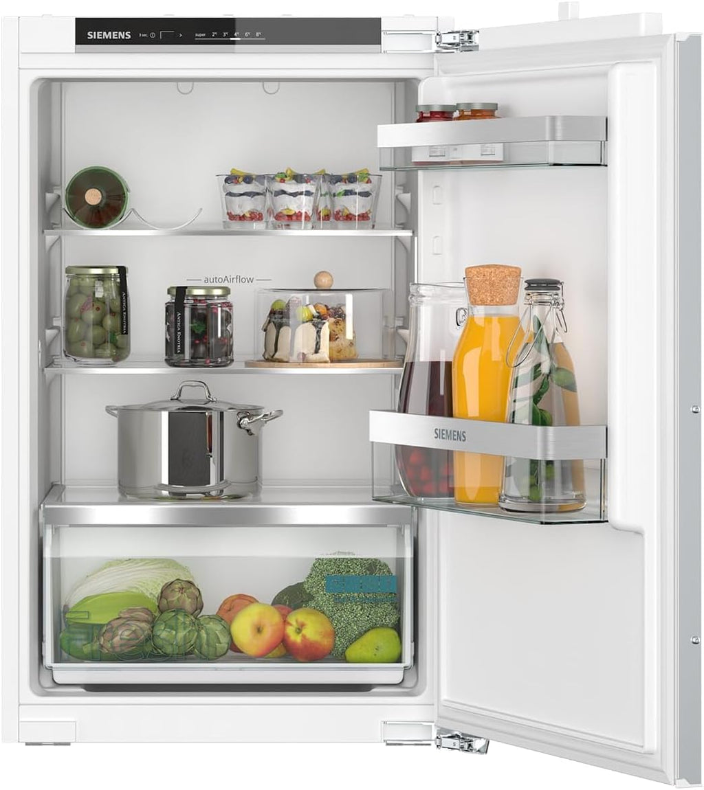Siemens KI21RVFE0 Einbau-Kühlschrank iQ300, integrierbarer Kühlautomat ohne Gefrierfach 88x56 cm, 136L Kühlen, freshBox, LED-Beleuchtung, superCooling, autoAirflow