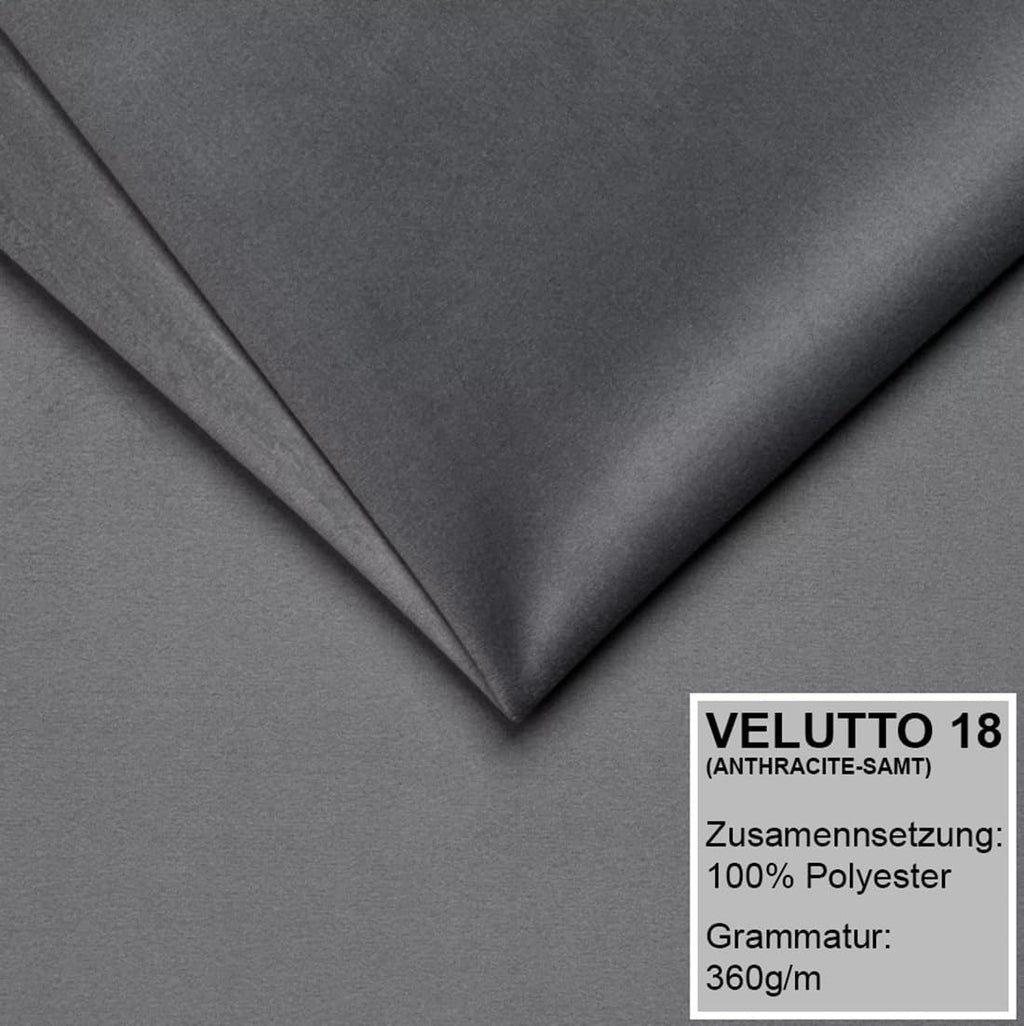 A&J MöbelLand Polsterbett 140x200 mit Bettkasten und Lattenrost – DONA, Bett mit Matratze und Stauraum in Dunkelgrau