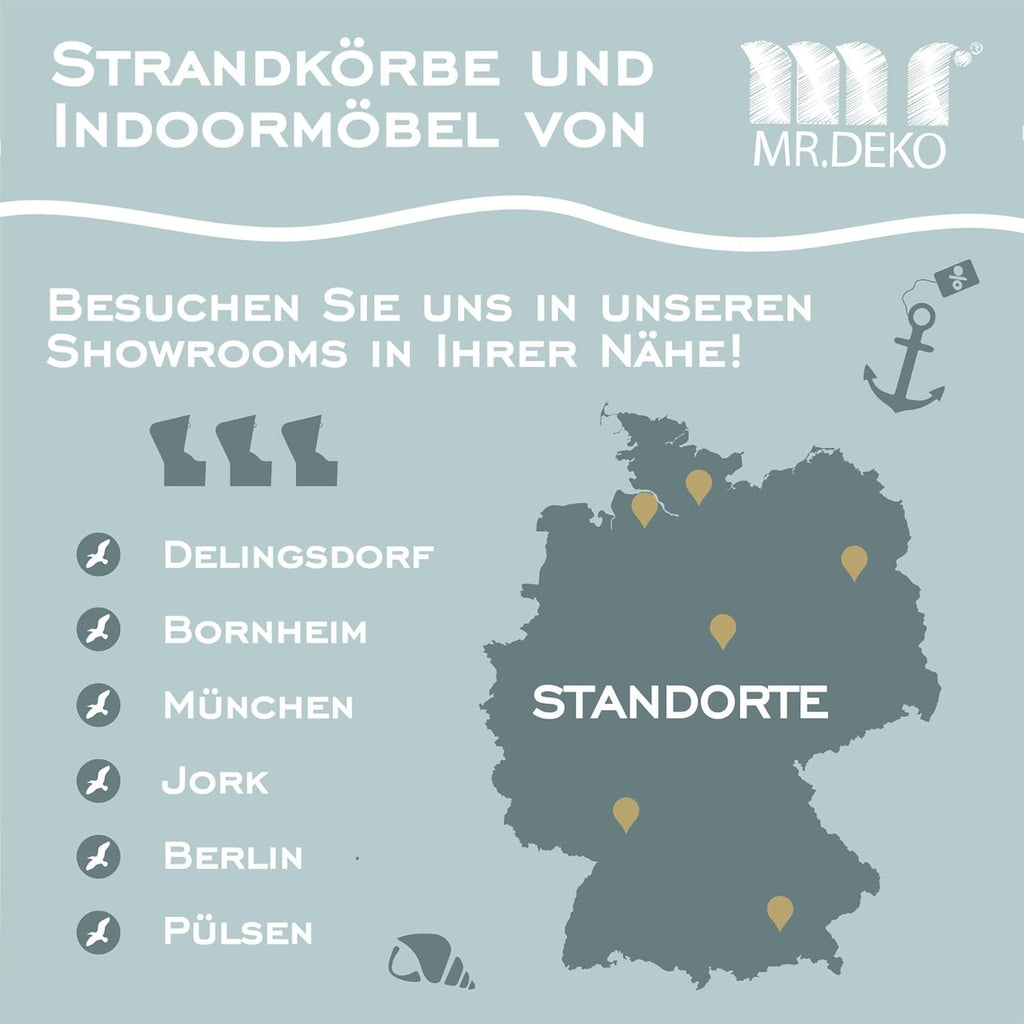 Strandkorb Ostsee Wacholder PE Schwarz (Dessin Royal Grau) | 2 Sitzer-Strandkorb wetterfest | Volllieger Hartholz Zweisitzer | Strandkörbe Balkon | Beach Chair Garten