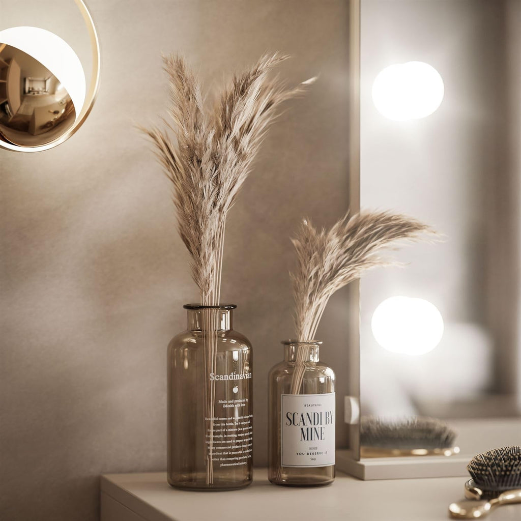 Lookway Schminktisch MADA Elite II mit LED-Spiegel – Eleganter Kaschmir oder Weiß Hochglanz, Wandmontage, Geräumige Schubladen (Kaschmir/Kaschmir Hochglanz)