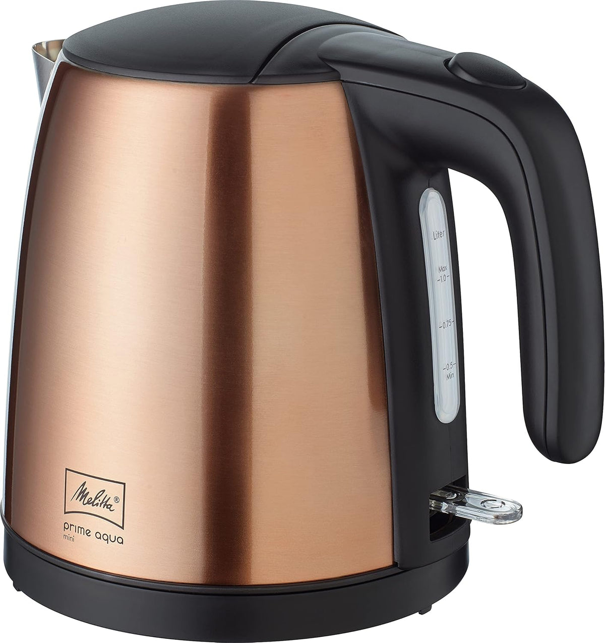 Melitta AromaFresh - Filterkaffeemaschine - mit Glaskanne - integriertes Mahlwerk - Timer Funktion - 10 Tassen - Pure Black