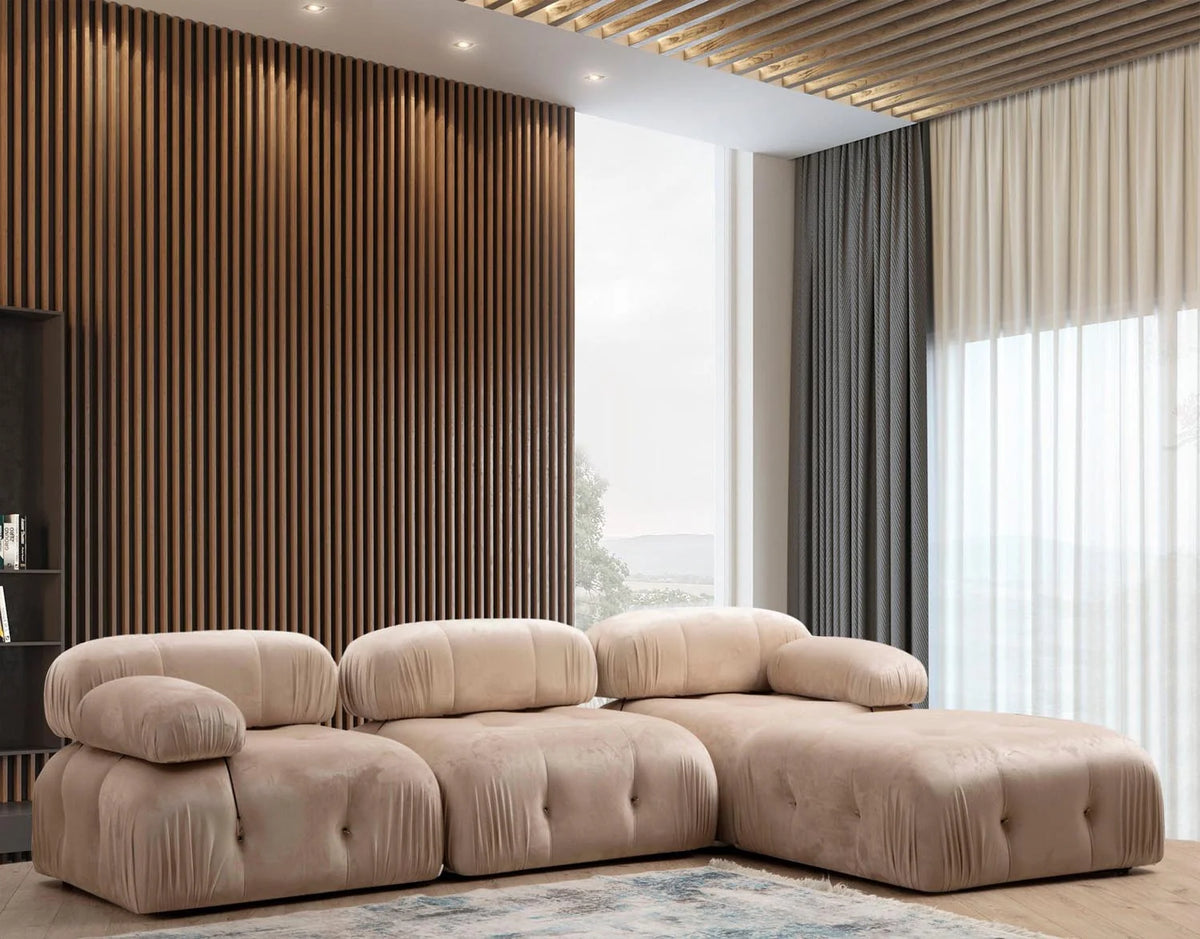 Bubble Corner ( L1 Ecksofa - Sahne
