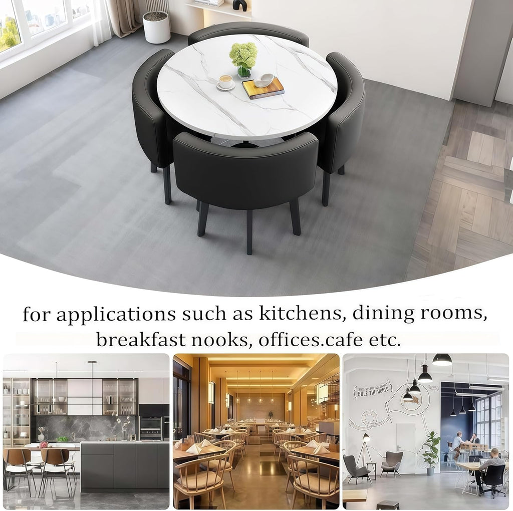 Esstisch Tisch mit 4 stühlen Set,esstisch Rundem klein Küchentisch esszimmertisch 90 cm, für 4-6 Personen, für Esszimmer, Küche, Wohnzimmer, modern Küchenstühle