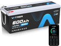 12V 600Ah LiFePO4 Lithiumbatterie mit APP-Überwachung,300A BMS,Schutz vor hohen/niedrigen Temperaturen,3840W Maximalleistung für Wohnmobile,Solar,Boote,netzunabhängige Systeme,Hausenergiespeicher