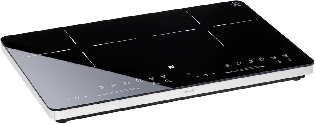 WMF Kult X Doppel- Induktionskochfeld 2 Platten, Kochplatte bis 28 cm, 2 Kochzonen, 8 Stufen, Topferkennung,Touch-Display, Glaskeramik, Timer-Funktion, 3500 W