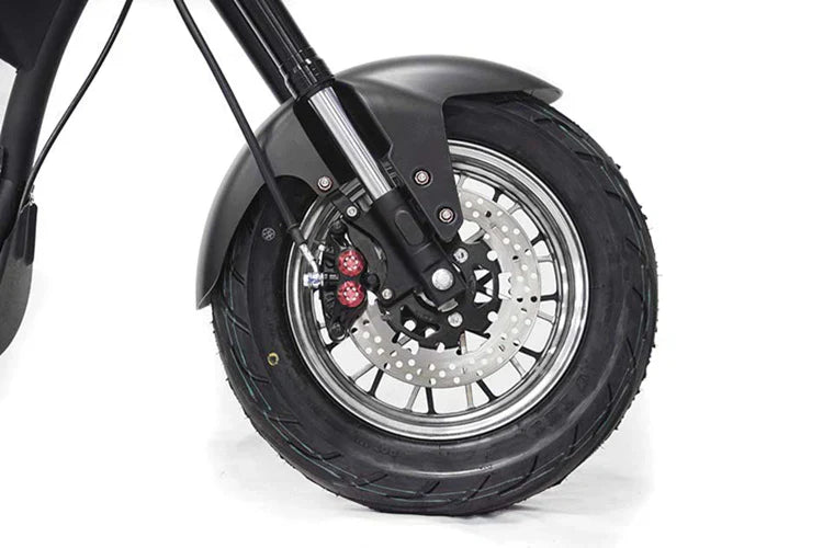 Elektro-Chopper Mangosteen M1 in Mattschwarz – 2000W Hochleistungsmotor und Stilvoll