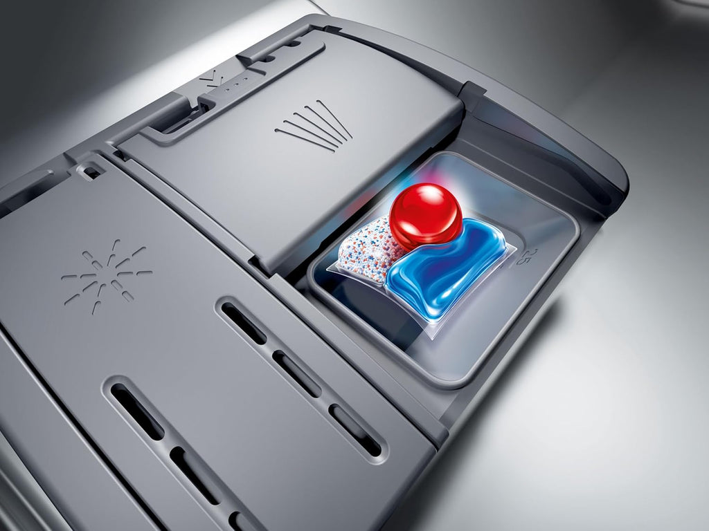 Bosch SMU4ETS08E, Serie 4, Smarter Unterbau-Geschirrspüler 60 cm, Besteckkorb, Spülmaschine mit Programmassistent, besonders Leise, höhenverstellbarer Oberkorb, Automatische Türöffnung, Edelstahl