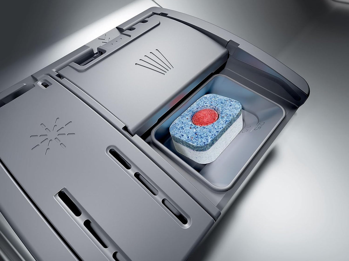 Bosch SMU4ETS08E, Serie 4, Smarter Unterbau-Geschirrspüler 60 cm, Besteckkorb, Spülmaschine mit Programmassistent, besonders Leise, höhenverstellbarer Oberkorb, Automatische Türöffnung, Edelstahl