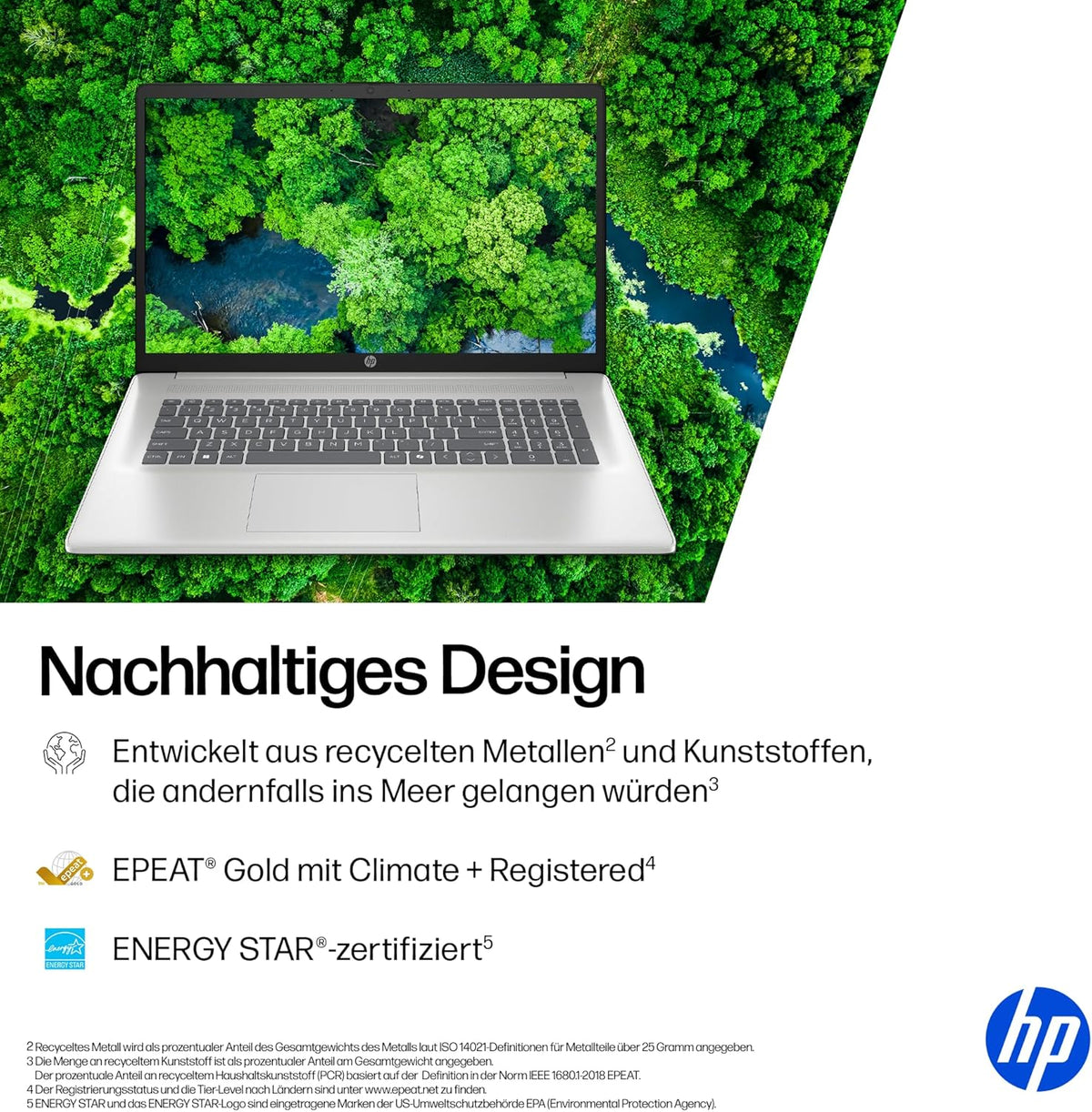 Laptop mit 17,3" FHD Display, Core i7-1355U, 16 GB DDR4 RAM, 1 TB SSD, Iris Grafik, Windows 11, QWERTZ, Silber inkl. 25 GB Dropbox-Speicher für 12 Monate