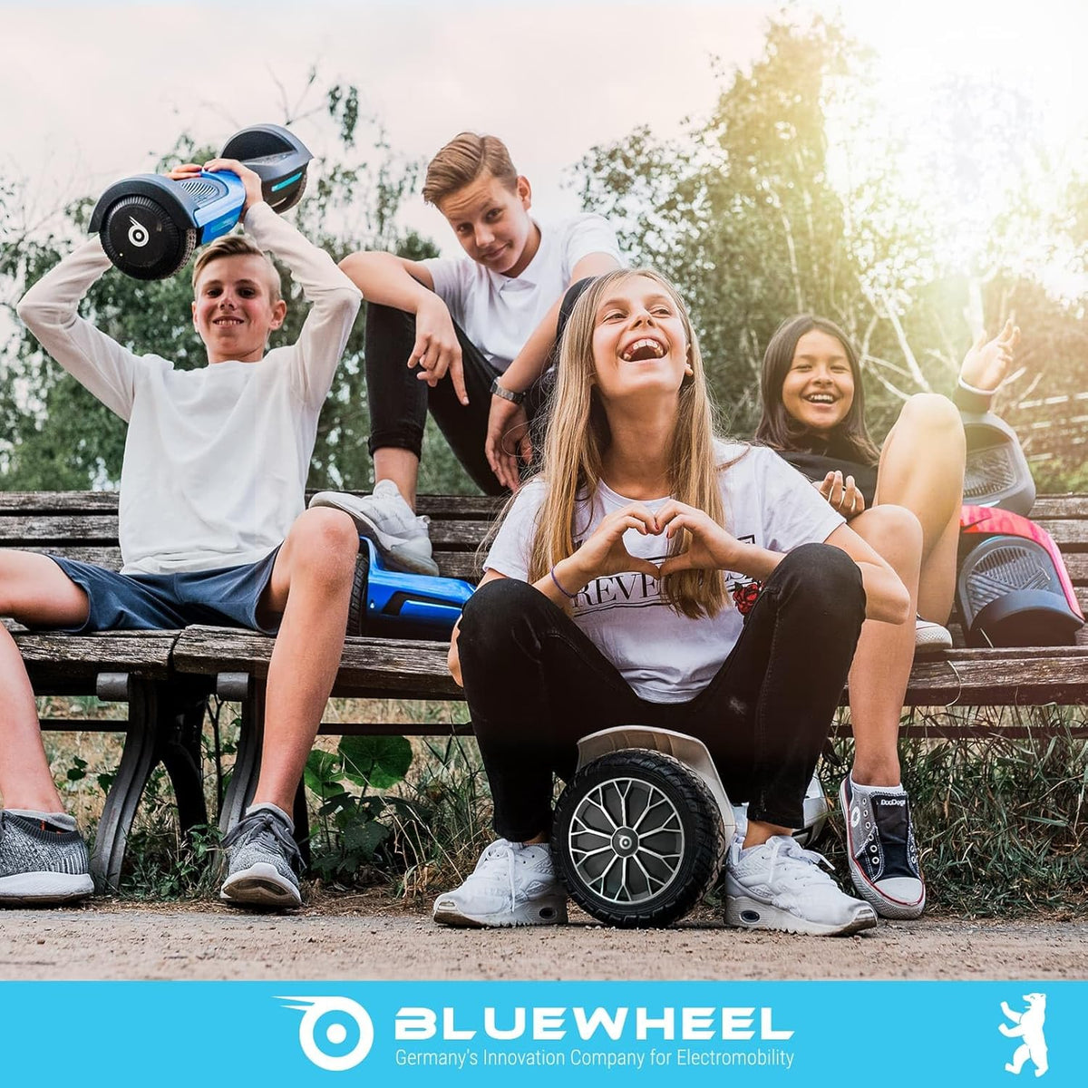 8.5" Premium Offroad Hoverboard Bluewheel HX510 SUV Deutsche Qualitäts Marke- Kinder Sicherheitsmodus & App - Bluetooth - Starker Dual Motor - Elektro Skateboard Self Balance Scooter