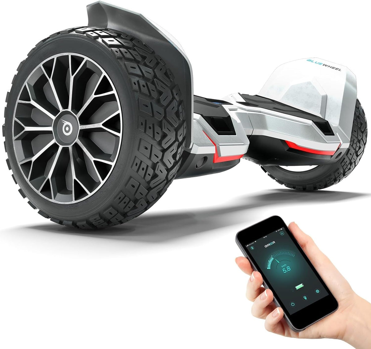 8.5" Premium Offroad Hoverboard Bluewheel HX510 SUV Deutsche Qualitäts Marke- Kinder Sicherheitsmodus & App - Bluetooth - Starker Dual Motor - Elektro Skateboard Self Balance Scooter
