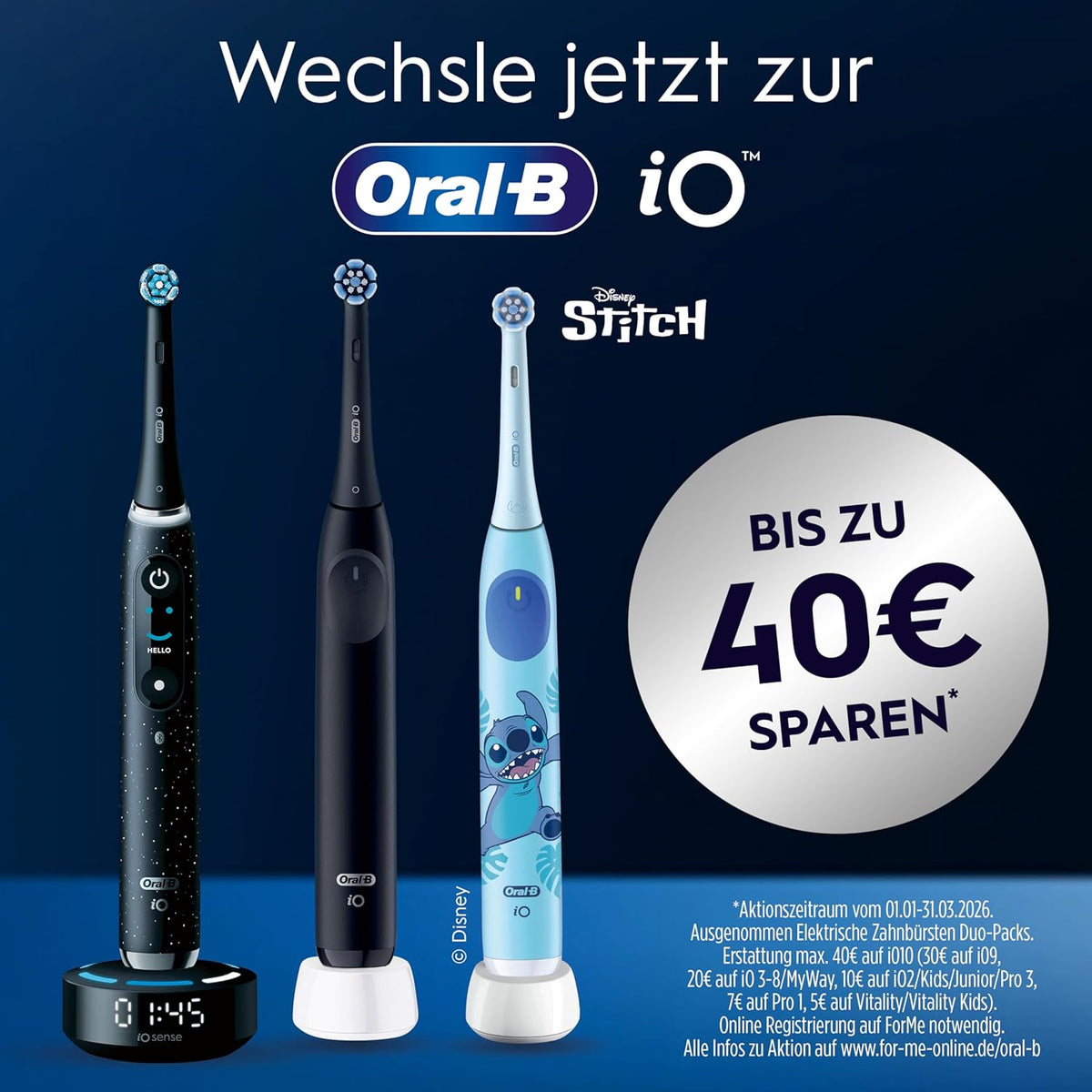 Oral-B iO Series 6 Plus Edition Elektrische Zahnbürste — Electric Toothbrush, Inkl. 3 Aufsteckbürsten, 5 Putzmodi für Zahnpflege, Reise-Etui — Zahnbürste Elektrisch, Designed by Braun, Schwarz