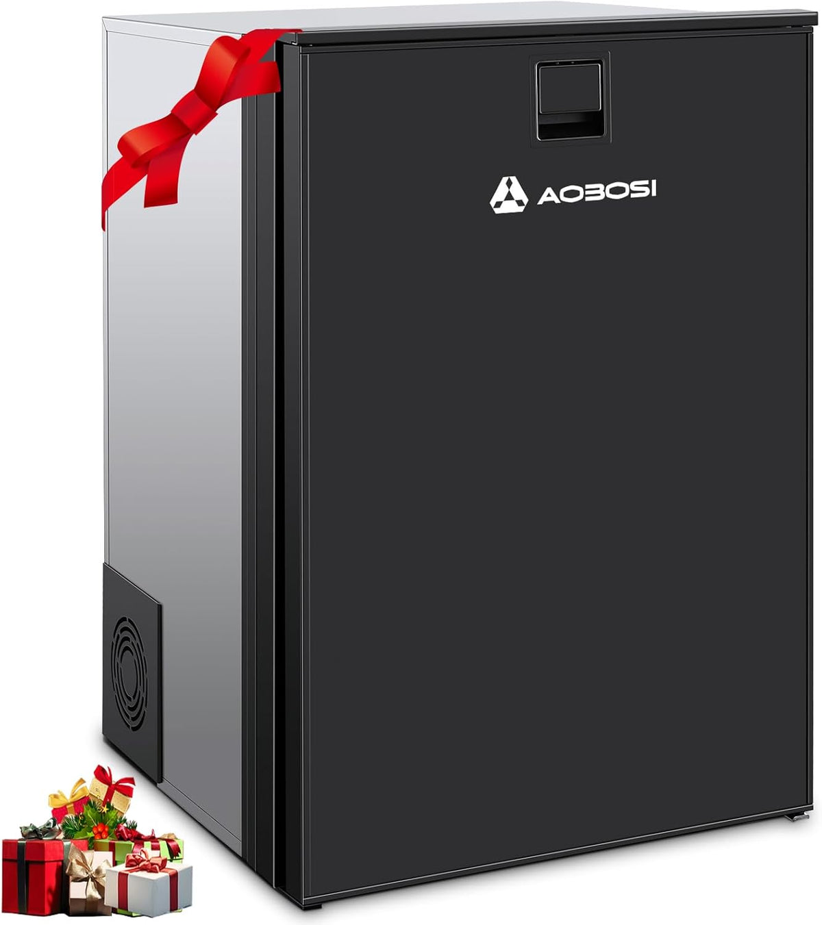 AAOBOSI 110L Kompressor Kühlbox, Zwei Temperaturzonen, Wohnmobil Kühlschrank mit LED-Leuchten, 12/24V DC, Großem Fassungsvermögen Kühlbox Auto, bis -15℃ für Auto, Wohnmobile, Boote, Camping und Reisen
