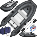 KESSER® Schlauchboot 3,20 m für 4 Personen - Wave Motor geeignet Freizeitboot Paddelboot Motorboot Angelboot - mit 2 Sitzbänken, Reparaturset & Tasche aufblasbar PVC