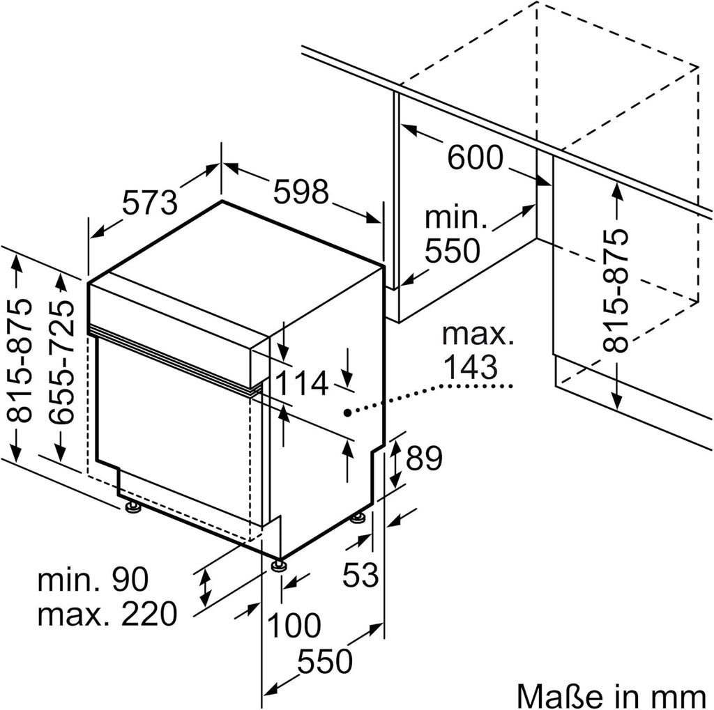 Bosch SMU4ETS08E, Serie 4, Smarter Unterbau-Geschirrspüler 60 cm, Besteckkorb, Spülmaschine mit Programmassistent, besonders Leise, höhenverstellbarer Oberkorb, Automatische Türöffnung, Edelstahl