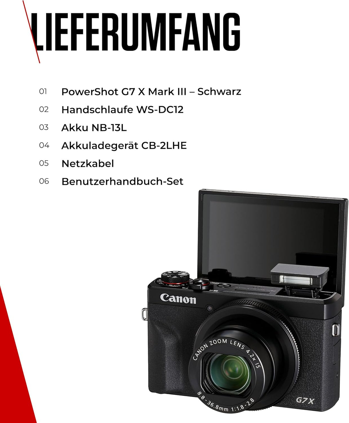 Canon PowerShot G7 X Mark III (Schwarz) – Kompakte Digitalkamera mit 1-Zoll-Sensor & 4K-Video – Ideal bei wenig Licht & auf Reisen – Mit WLAN & Bluetooth - Geliebt Für Kreatives Unterwegs