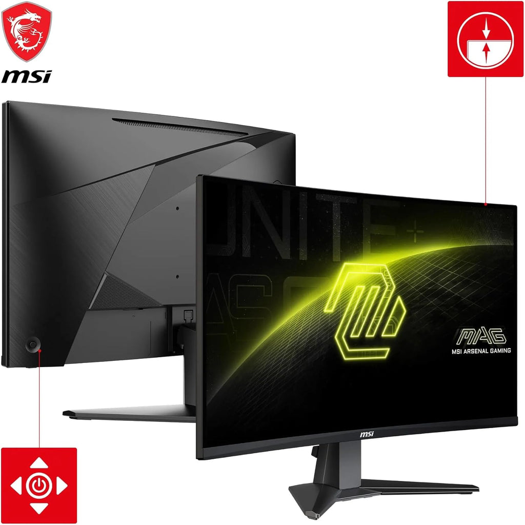 MSI MAG 27C6F 27 Zoll FHD Curved Gaming Monitor - 1500R 1920 x 1080 Rapid VA Panel, 180 Hz / 1ms (GtG), Adaptive-Sync - DP 1.2a, HDMI™ CEC