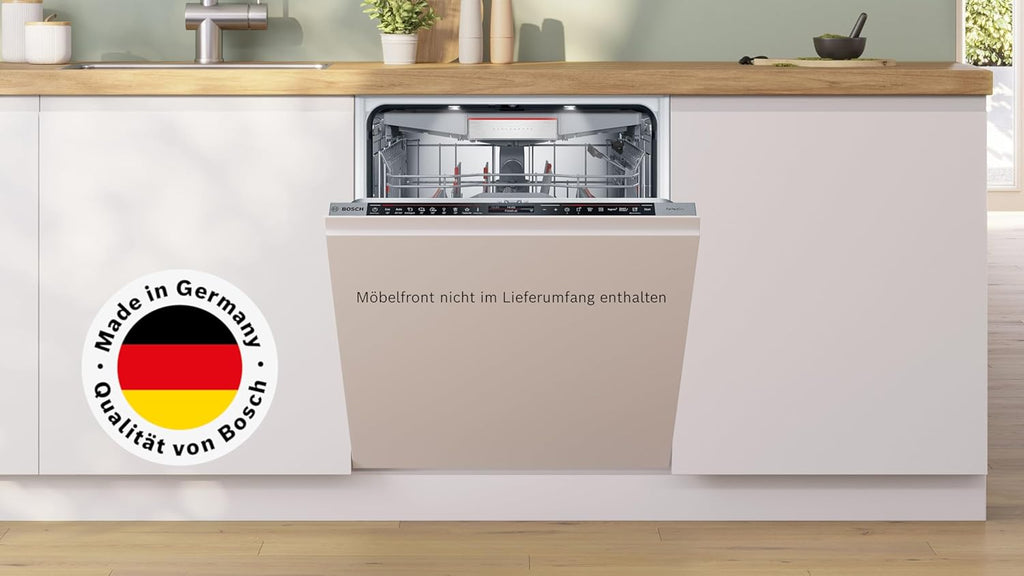 Bosch SMU4ETS08E, Serie 4, Smarter Unterbau-Geschirrspüler 60 cm, Besteckkorb, Spülmaschine mit Programmassistent, besonders Leise, höhenverstellbarer Oberkorb, Automatische Türöffnung, Edelstahl
