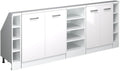 Vicco Dachschrägenschrank-Set Rion, Weiß Hochglanz/Weiß, 5er Set