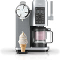 Ninja CREAMi Scoop & Swirl Eismaschine mit 2 Behältern, 13 Funktionen, für Eiscreme, Softeis, Gelato, Sorbet, Milchshakes und mehr, mit Mix-In-Funktion, Platinsilber, NC701EU