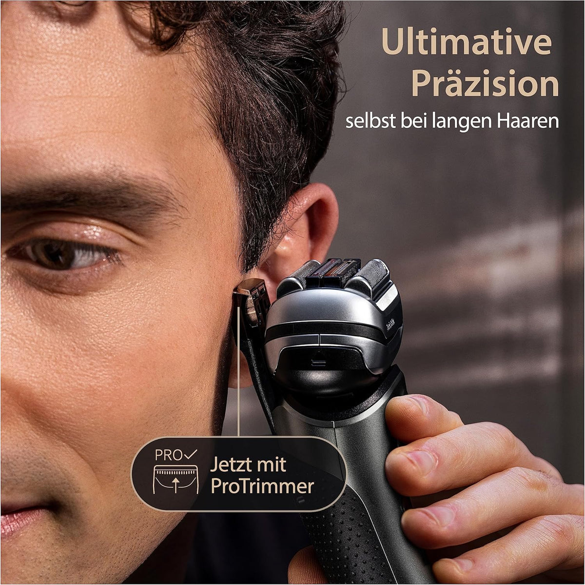 Braun Series 9 Pro+ Rasierer Herren, Elektrorasierer mit 5 Pro Rasierelementen, Langhaarschneider & Reinigungsstation, Rasierer-Ladeetui PowerCase, 60 Min Laufzeit, Made in Germany, 9577cc, Silber