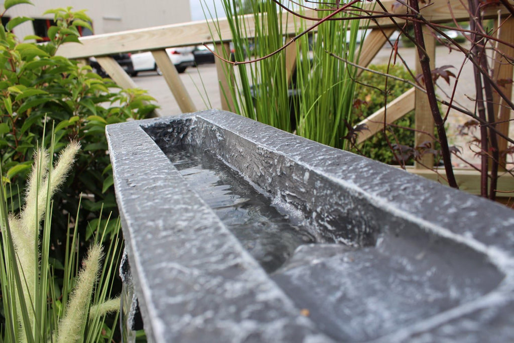 Springbrunnen "Grada" Bepflanzbar mit LED Beleuchtung, Wasserfall Gartenbrunnen Kaskade Terrassenbrunnen