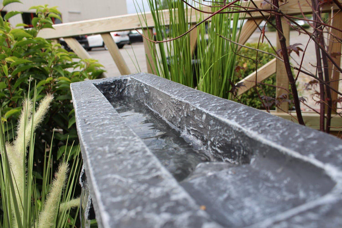 Springbrunnen "Grada" Bepflanzbar mit LED Beleuchtung, Wasserfall Gartenbrunnen Kaskade Terrassenbrunnen