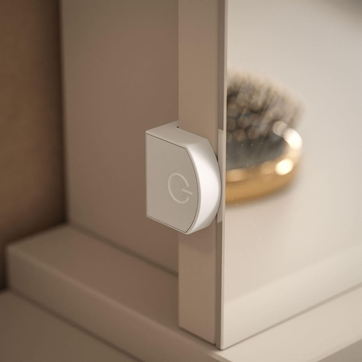 Lookway Schminktisch MADA Elite II mit LED-Spiegel – Eleganter Kaschmir oder Weiß Hochglanz, Wandmontage, Geräumige Schubladen (Kaschmir/Kaschmir Hochglanz)