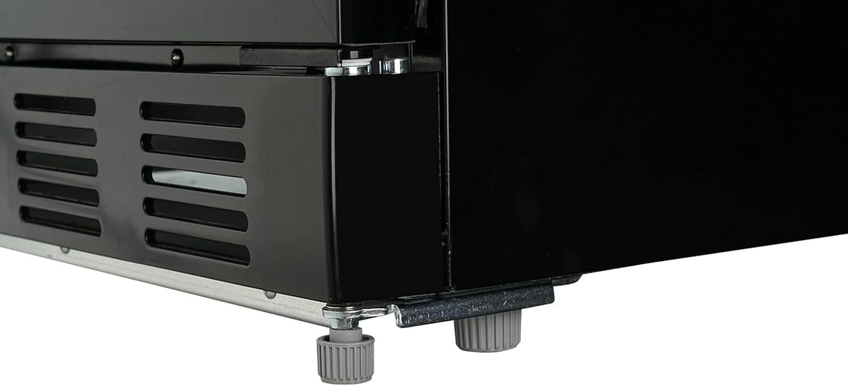 METRO Professional Getränkekühlschrank GSC4280B, Metall/Glas, 280 L, belüftete Kühlung, 210 W, mit Schloss, Schwarz