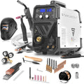 STAHLWERK Schutzgasschweißgerät 3-in-1 Kombi MTM-200 ST – Vollausstattung – WIG, MIG/MAG, MMA/E-Hand bis 200 A, synergischer Drahtvorschub, 4-Rollen-Antrieb, Fülldraht geeignet, Stahl, Dünnblech