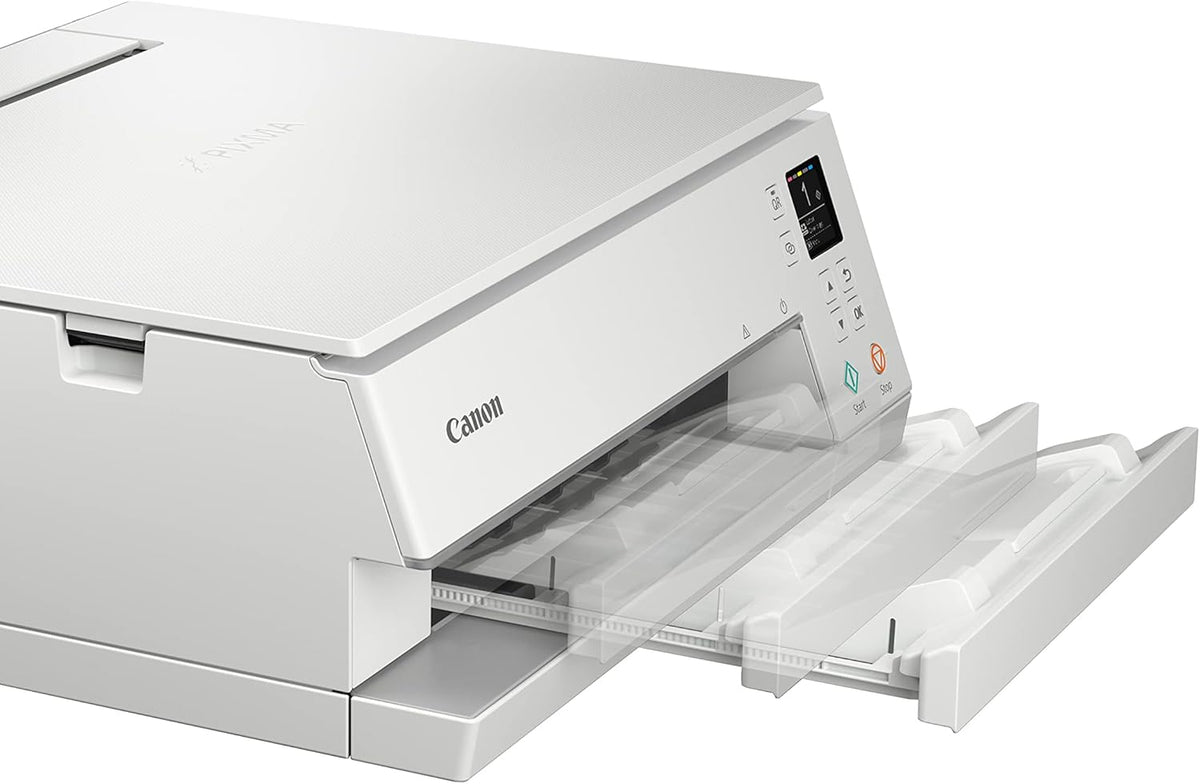 Canon PIXMA TS6350a Drucker Farbtintenstrahl Multifunktionsgerät DIN A4 (Fotodrucker, Scanner, Kopierer, OLED, 4.800x1.200 dpi, USB, WLAN, 5 separate Tinten, Duplexdruck, 2 Papierzuführungen), schwarz