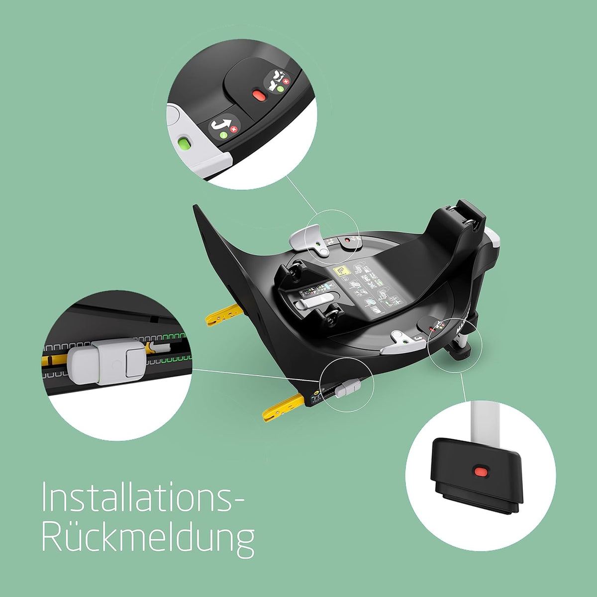 Maxi-Cosi FamilyFix 360 i-Size Basis, Drehbares Autositzsystem, ISOFIX station 360 grad, 0–4 Jahre (40–105 cm), FlexiSpin-Drehung mit nur einer Hand, TravelSafe Rotation Control, Click & Go, Schwarz