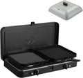 CADAC - 2 Cook 3 Turbo Deluxe und Universelle Grillkuppel - Gas Tischgrill mit 2 Brennern und Aluminium Grilldeckel - Outdoor Campinggrill Set mit Piezo-Zündung und Flammenausfallsicherung - 50mBar