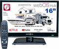 Unispectra® 16“ Smart TV (webOS) Full HD 230V 24V Triple Tuner: Sat, Antenne, Kabel TV, 3xHDMI, 2xUSB, Magic Remote. 12V Fernseher für Wohnmobile, Wohnwagen, LKWs, Lieferwagen, Boote