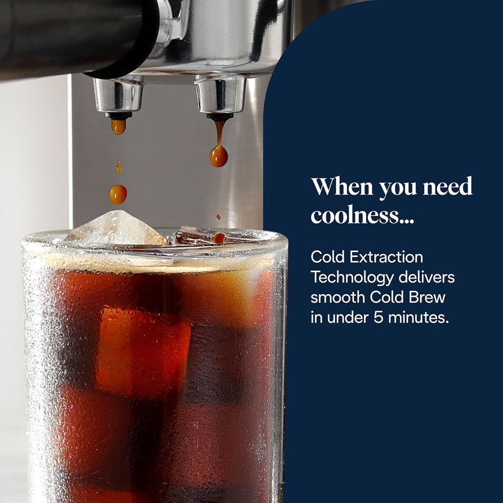 De'Longhi Dedica Duo - Perfetto Kompakte Siebträgermaschine Espressomaschine mit Soft-Touch-Icons, manuellem Milchaufschäumer für Espresso, Cappuccino und Cold Brew, 15cm breit, Metall (EC890.M)