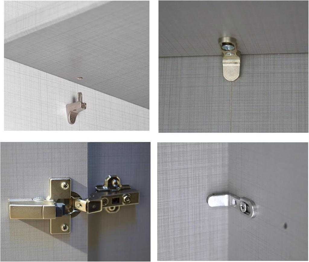 Schwebetürenschrank 3-türig B300/H216/T65 cm Weiß m. Glasfront, Spiegel, schwarzen Griffleisten, inkl. Selbsteinzug, Kleiderschrank m.Einlegeböden, Kleiderstangen, Schubladen, Wäscheeinteilung / 22039