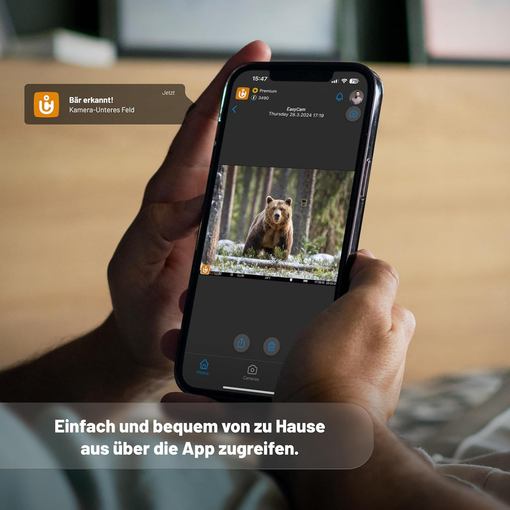ICU CLOM EasyCam Outdoor Wildkamera – 50° Erfassungswinkel, 16GB SD-Karte, 4G/LTE Verbindung, Bewegungsmelder & App-Steuerung für Jagd & Überwachung