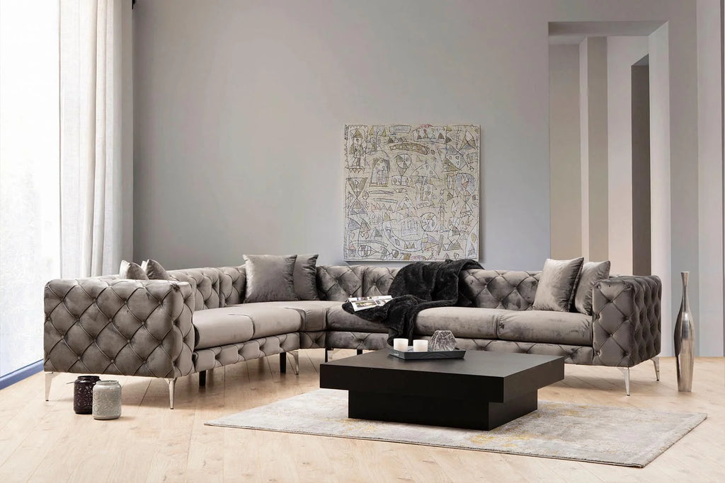 Como Left Ecksofa - Anthrazit