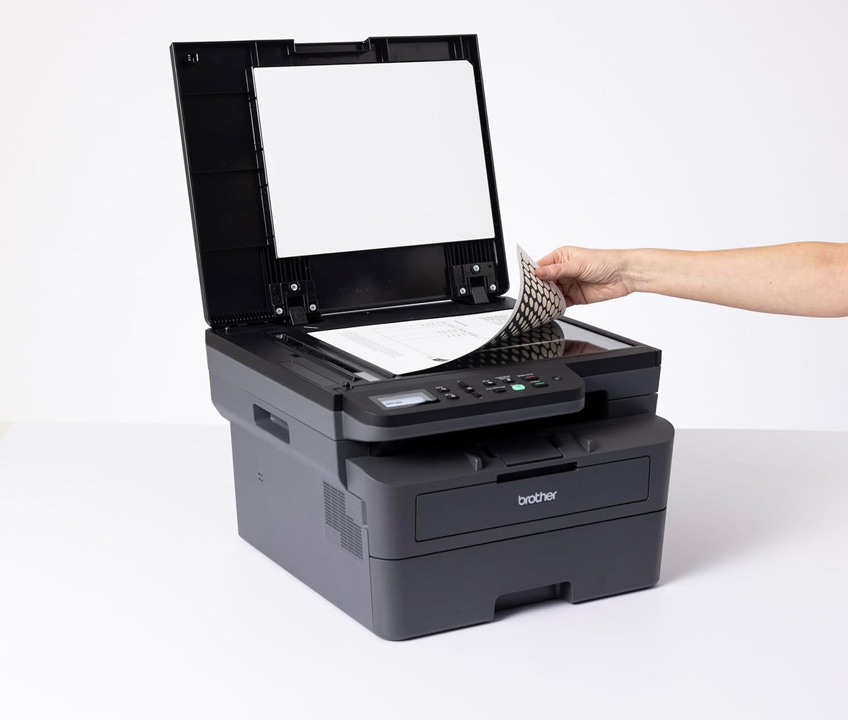 Brother DCP-L2627DW 3-in-1 Monochrom-Laser-Multifunktionsdrucker, 32 ppm, automatischer Duplexdruck, 2-zeiliges LCD-Bedienfeld, USB und 5 GHz WLAN