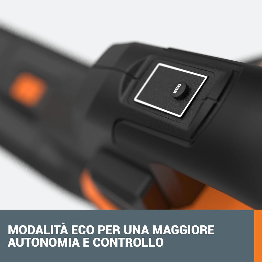 WORX WG583E Akku-Laubbläser/Laubsauger 40V - 3-in-1 Multifunktion zum Laub Zusammenkehren, Aufsaugen  und  Mulchen - Luftgeschwindigkeit 335 km/h - Luftmenge 575 m3/h - inkl. 2x4Ah Akkus  und  Ladegerät