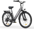 MileCity1 26" E-Bike für Erwachsene, 7 Gang Elektrofahrrad mit Austauschbarem 36V 13Ah Akku, 25 km/h und 80–100km Reichweite E-Bike für Städtische Pendler, IP65 Wasserdicht
