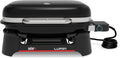Weber Lumin Elektrogrill, Bis zu 315 °C, mit Deckelthermometer, Porzellanemaillierte Gusseisenroste, 33 x 49 cm Grillfläche, Schwarz (1502045)