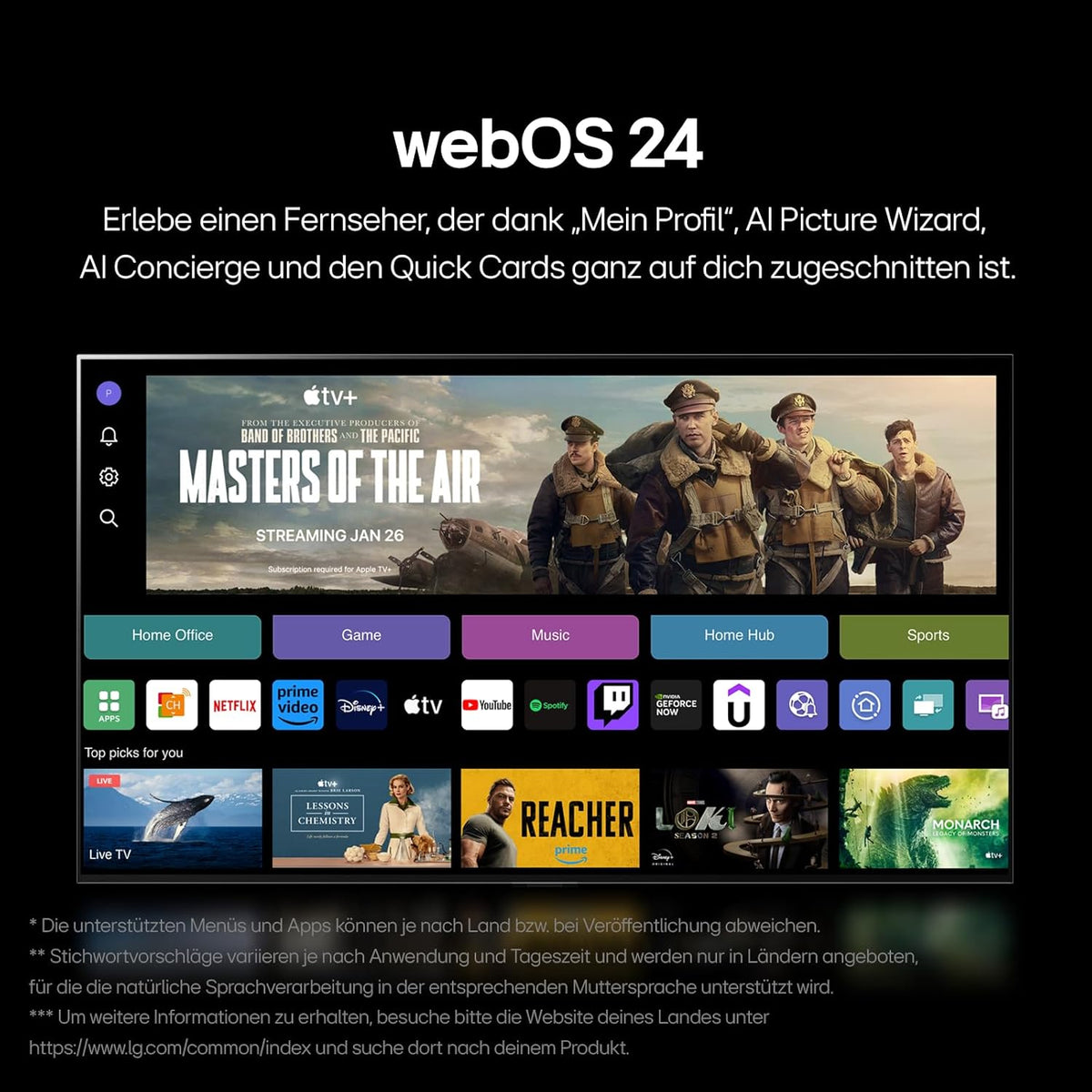 LG 65NANO81T6A TV 65" (165 cm) NanoCell Fernseher (α5 Gen7 4K AI-Prozessor, webOS 24, HDR10, bis zu 60Hz) [Modelljahr 2024]