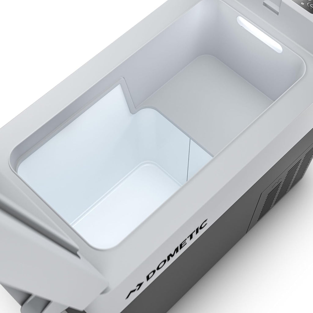 DOMETIC CFF20 Kompressor-Kühlbox 21L – 12/24V und 100–240V – Elektrische Kühl- und Gefrierbox für Auto, Wohnmobil, Camping, LKW und Boot – Temperaturbereich +20 °C bis –18 °C